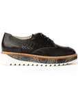 Liz Carbon Cow Leather with Gray Python