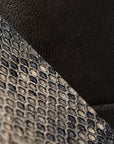 Liz Carbon Cow Leather with Gray Python