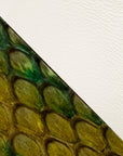 Carolyn Panna Leather with Green Python
